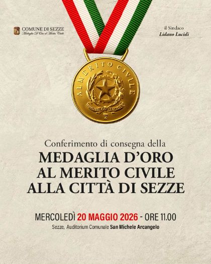 Conferimento Medaglia d'oro al merito civile città di Sezze 